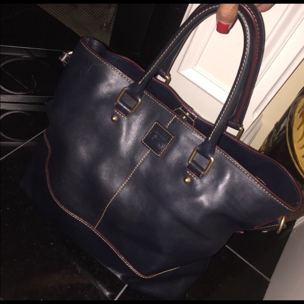 Navy Blue Dooney Bourke Florentine leather purse